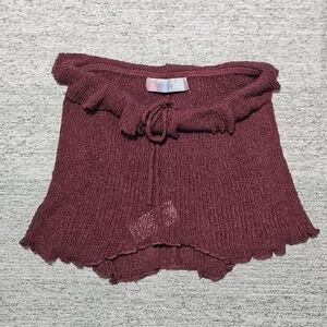 Fp Beach. Burgundy Knit Convertible Tube Top/Mini Skirt